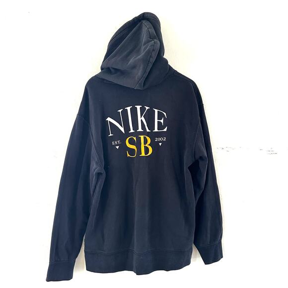Nike‎ SB Skateboard Pullover Hoodie Sweater Black Size XXL Logo Basic - Picture 1 of 10